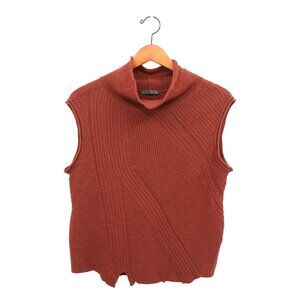 Oska Rust Virgin Wool Knit Sleeveless Sweater Vest 0 S 4/6